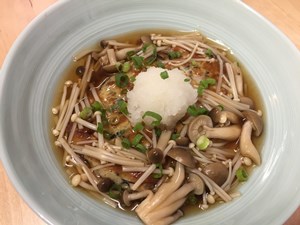 豆腐はんぺんハンバーグきのこあんかけ