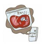 冷蔵庫保存のイラスト