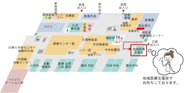 地域医療支援室の場所