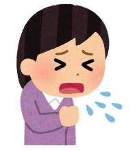 せき込む人のイラスト