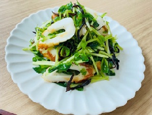 豆苗の昆布和え