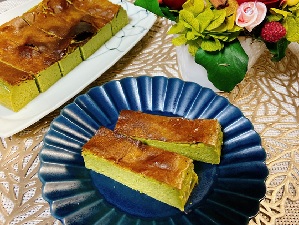 抹茶のチーズケーキの写真 抹茶のチーズケーキの写真