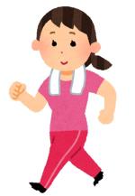 ウォーキングしている人のイラスト