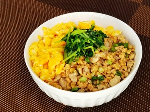 スタミナ２色丼の写真